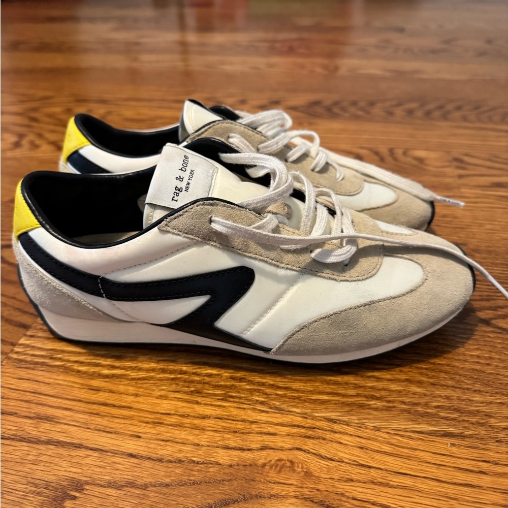 rag & bone White and Yellow Sneakers